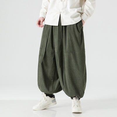 Pantalones Harem Sueltos para Hombre con Puños Elásticos - Image 3