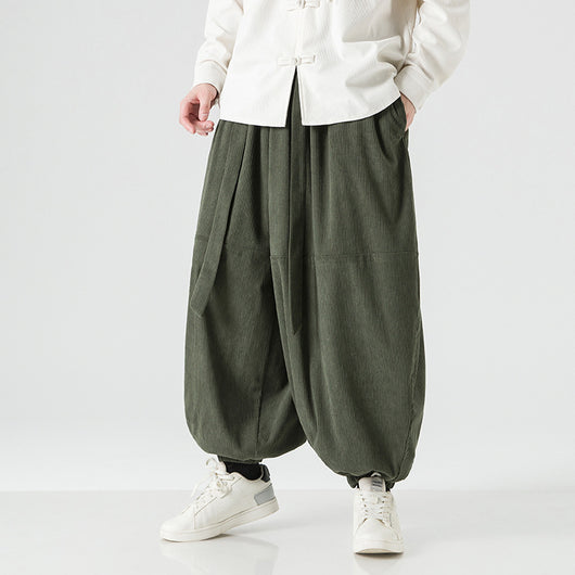 Pantalones Harem Sueltos para Hombre con Puños Elásticos - Image 3