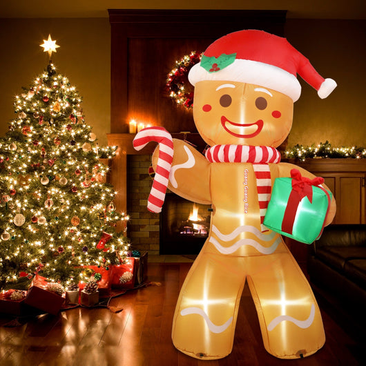 Muñeco Inflable Navideño de Jengibre con Luz LED para Exterior - Image 11