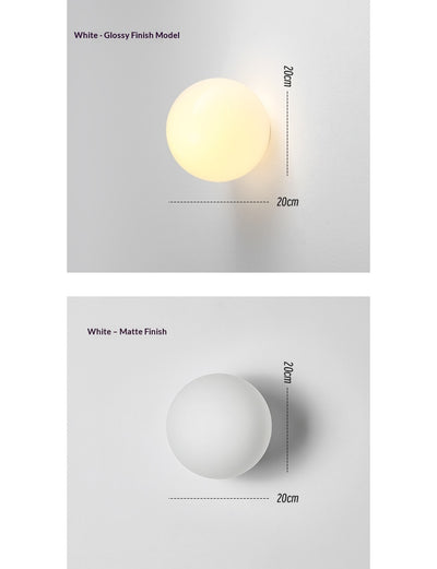 Lámpara de Pared Minimalista con Esfera de Vidrio para Sala de Estar - Image 21