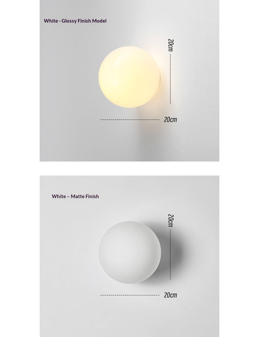 Lámpara de Pared Minimalista con Esfera de Vidrio para Sala de Estar - Image 21