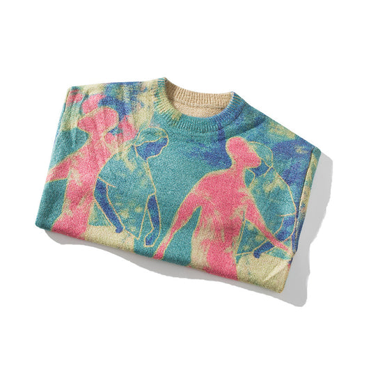Blusa de Cuello Redondo con Estampado Jacquard - Manga Larga - Image 11