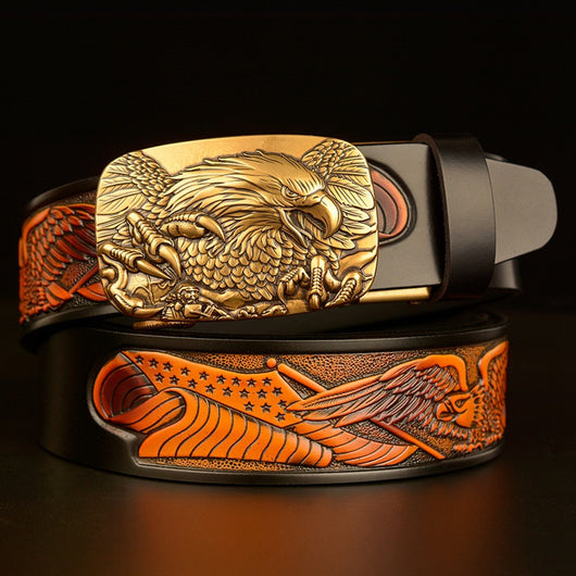 Cinturón Automático para Hombre con Hebilla Águila de Temperamento Fashion - Image 16