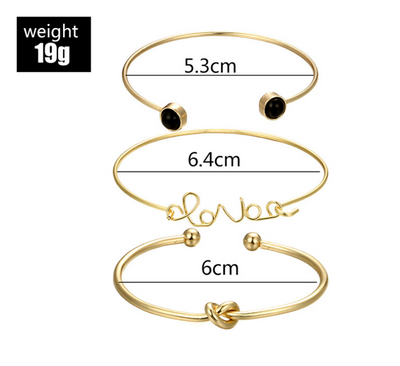 Juego de Pulseras Diamante Triángulo LOVE - Image 6