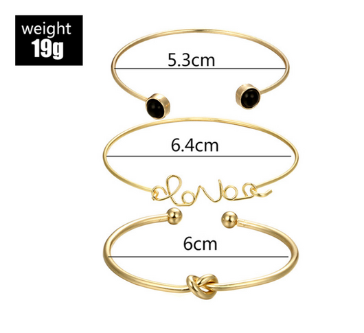 Juego de Pulseras Diamante Triángulo LOVE - Image 6