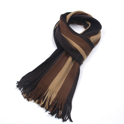 Bufanda Casual de Rayas para Hombre - Cálida y Versátil - Image 6