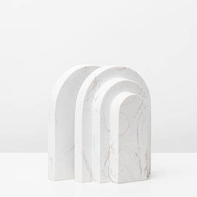 Sujetador de Libros Mármol con Líneas Geométricas - Decoración Moderna para Estanterías - Image 4