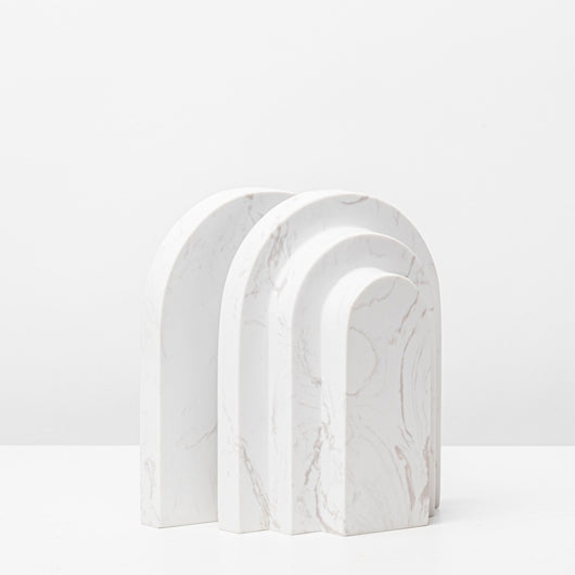 Sujetador de Libros Mármol con Líneas Geométricas - Decoración Moderna para Estanterías - Image 4