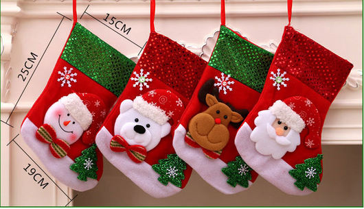 Set de Calcetines Navideños con Adornos Santa y Árbol - Bolsa de Regalo - Image 38