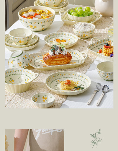 Juego de Vajilla Cerámica con Diseño Esmaltado - Cuencos y Platos para el Hogar - Image 10