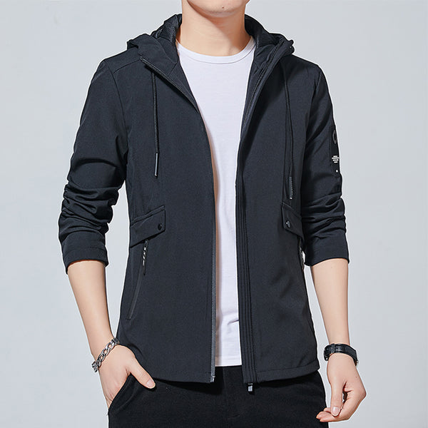 Chaqueta Casual Slim Fit con Capucha Elástica para Hombre