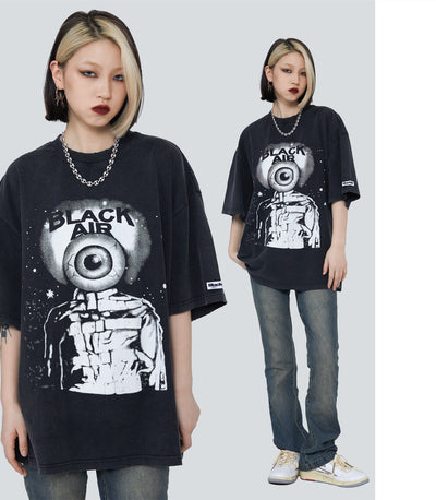 Camiseta Retro Lunares Metaverso Manga Corta