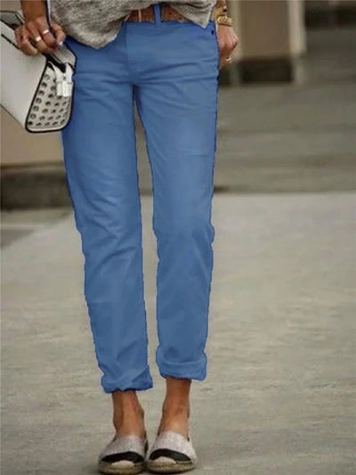 Jeans de Corte Casual para Diario en Color Sólido - Image 8