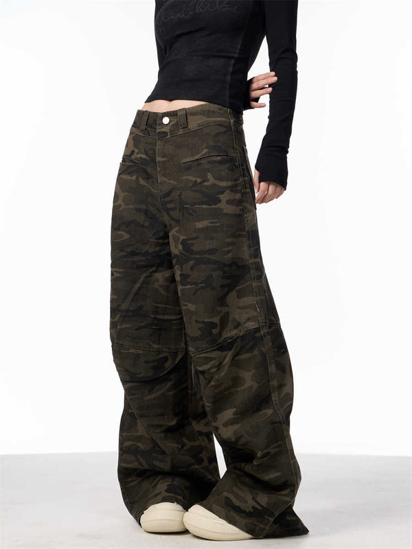 Pantalones Vaqueros Camuflaje Cintura Alta para Mujer - Comodidad y Estilo