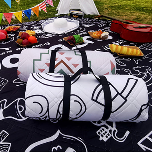Tapete Ultrasónico Picnic Estilo Blanco y Negro