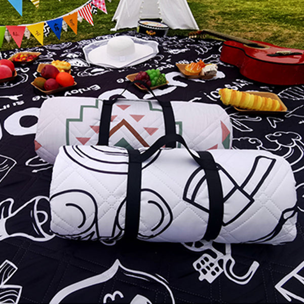Tapete Ultrasónico Picnic Estilo Blanco y Negro