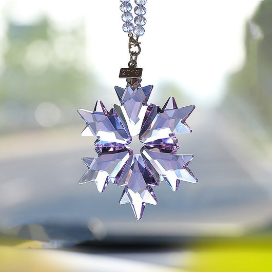 Adorno Cristal Copo de Nieve para Auto - Decoración Interior Elegante - Image 10