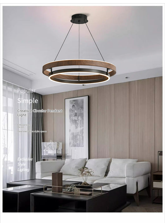 Lámpara de Techo Minimalista Moderna con Acabado Madera Italiana - Image 12