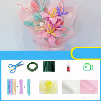 Kit DIY Ramo de Flores Hecho a Mano para Niñas - Día de la Mujer - Image 4