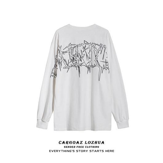 Playera Manga Larga con Letras Estampadas en Espuma - Image 13