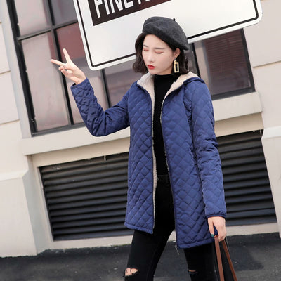 Chaqueta Puffer Acolchada Talla Grande con Forro Polar y Lana de Cordero - Image 15