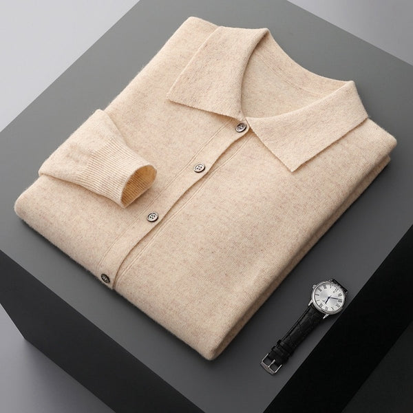 Camisa Interior Clásica de Botones y Color Sólido para Hombre