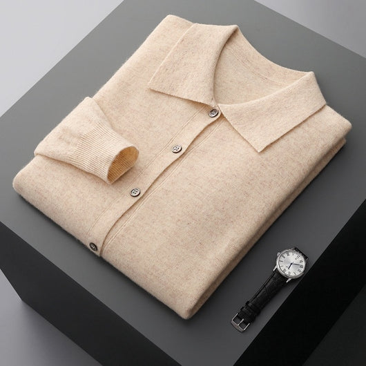 Camisa Interior Clásica de Botones y Color Sólido para Hombre