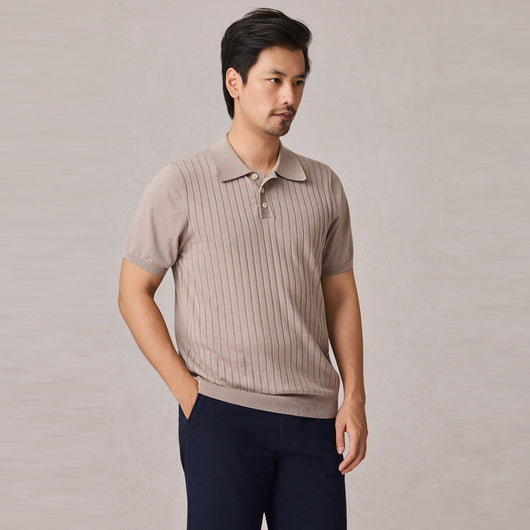 Polo Tejido Elástico Manga Corta para Hombre - Image 10