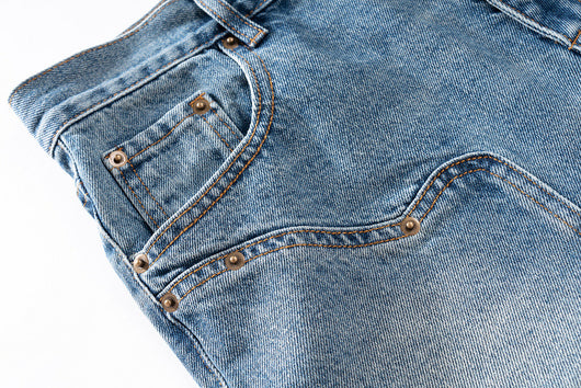Pantalón Vaquero Slim Fit Azul Desteñido con Costuras Clásicas - Image 5