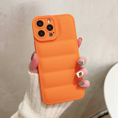 Funda para Celular Acolchada Colores Sólidos Estilo Down Jacket - Image 4