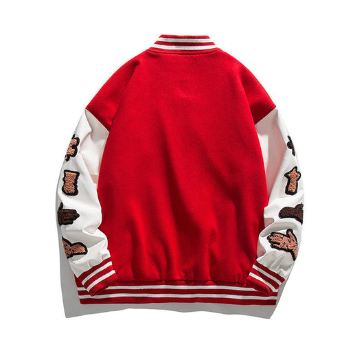 Chaqueta Beisbolera Hombre Estampado Creativo Oversized - Image 5