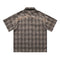 Camisa Cuadros con Bordado de Letras - Corte Holgado y Solapa Clásica