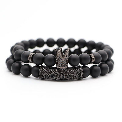 Pulsera de Piedra Natural Estilo Étnico con Corona Hao - Image 15