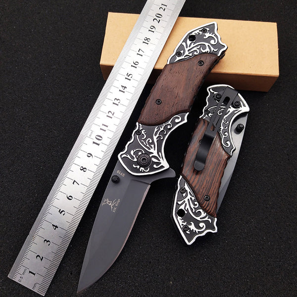 Cuchillo Táctico Plegable de Alta Dureza para Defensa Personal