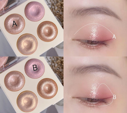 Paleta de Iluminadores Cuatro Tonos con Sombras Brillantes - Image 14