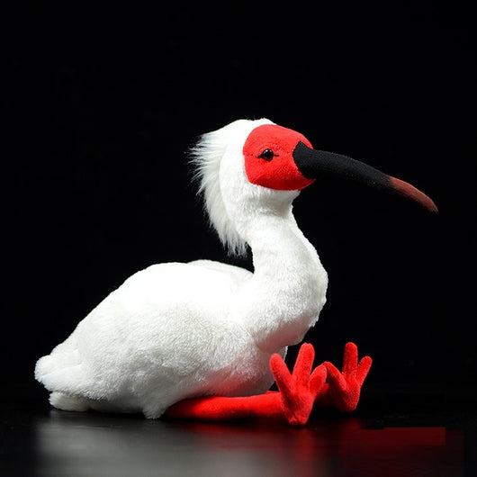 Peluche Ibis Rojo Chino - Juguete de Simulación Realista