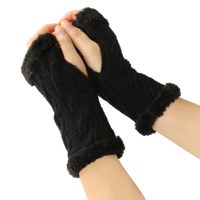 Guantes Tejidos Gruesos Rombos con Forro Polar Plus - Image 4