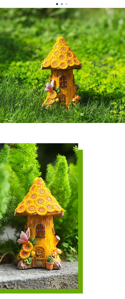 Lámpara Solar Decorativa Árbol Casa de Jardín para Exteriores - Image 11