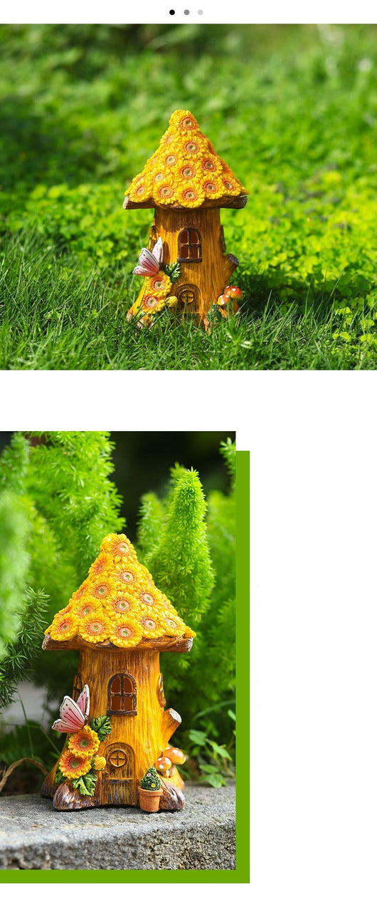Lámpara Solar Decorativa Árbol Casa de Jardín para Exteriores - Image 11