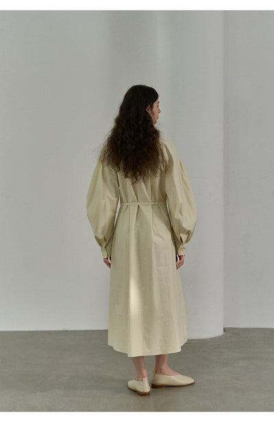 Vestido Camisero de Algodón con Mangas Curvas y Cintura Ajustada - Image 28