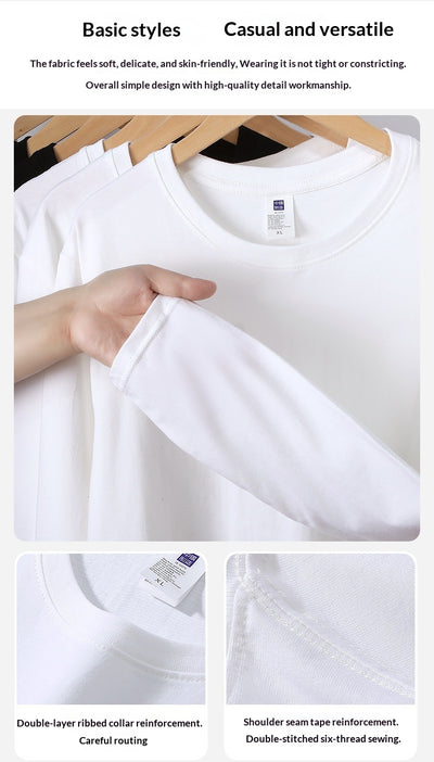 Camiseta Blanca Manga Larga 100% Algodón - Base Layer Versátil - Image 10