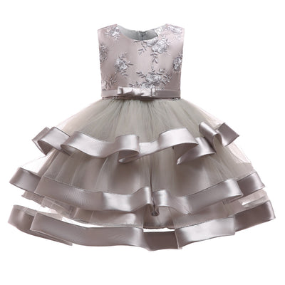 Vestido Infantil con Mangas Abullonadas y Bordados Delicados - Image 14