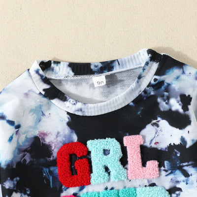Blusa Tie-Dye Bicolor de Manga Larga para Niñas - Estilo Europeo Moderno - Image 5