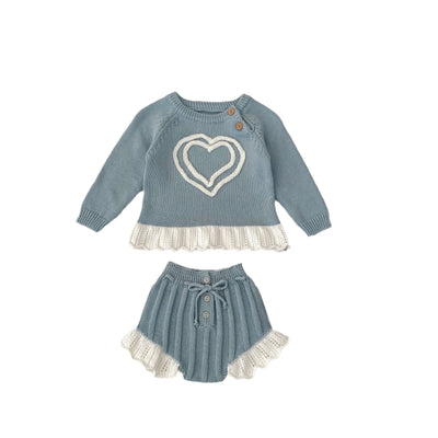 Conjunto de Crochet para Bebé Niña - Blusa Manga Larga y Pantalón Acampanado de Algodón - Image 5