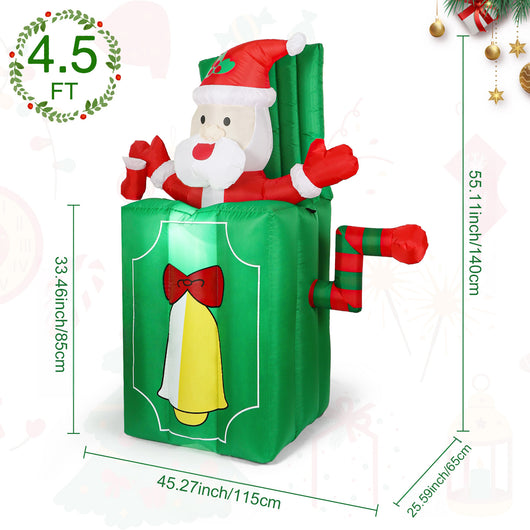 Campana Navideña Inflable con Caja de Regalos - Image 2