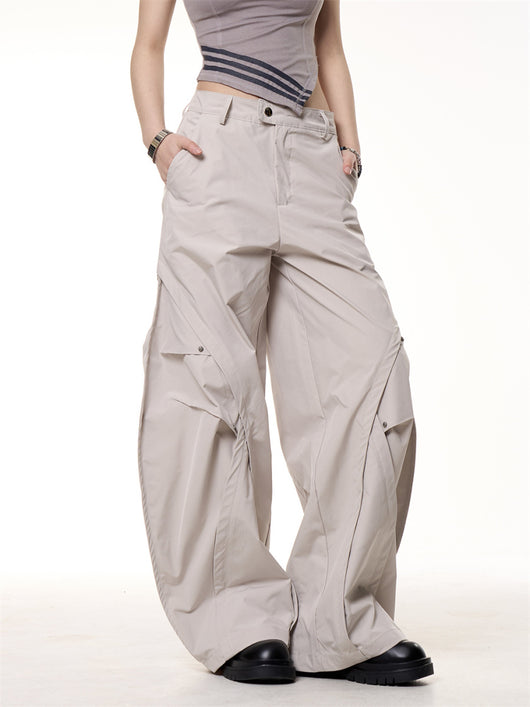 Pantalón Ancho Plisado Retro Funcional - Image 12