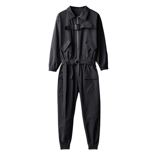 Uniforme Jumpsuit Unisex Negro Profesional - Image 8