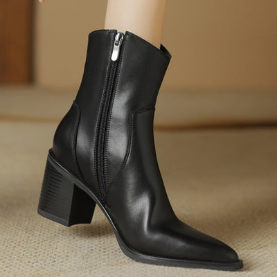 Botas Vaqueras de Cuero Vintage Hasta la Pantorrilla - Estilo Otoño Invierno - Image 17