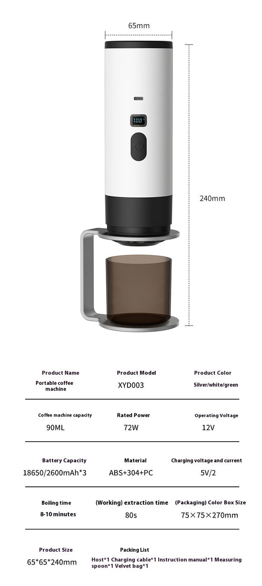 Cafetera Cápsula Portátil Automática con Calentamiento Inalámbrico - Image 18
