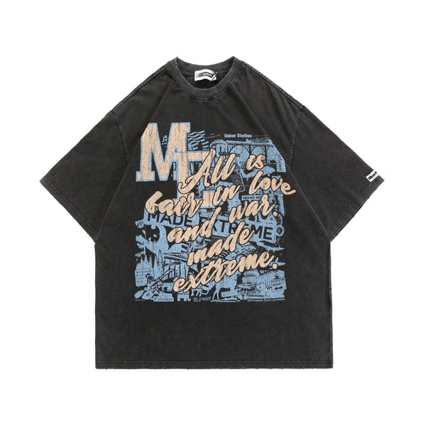 Camiseta Hombre Estampado Graffiti Vintage - Image 6